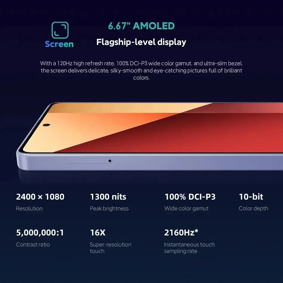 Global Version Xiaomi Redmi Note 13 Pro 4G Smartphone MediaTek Helio G99-Ultra 6.67" 120Hz AMOLED Display 200MP OIS Camera NFC - Imagen 5