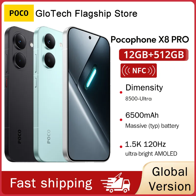 Global Version POCO X8 Pro 6500mAh battery W HyperCharge 50MP hand camera Supports NFC - Imagen 1