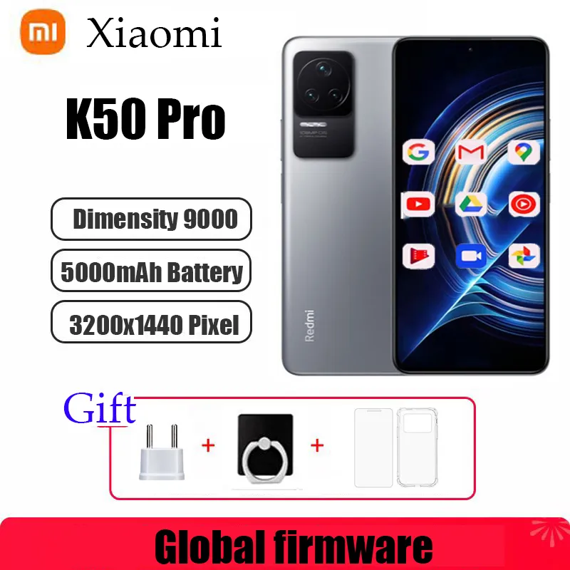 Xiaomi Redmi K50 Pro 5G Google Store MTK Dimensity 9000 Global 2K OLED 120W Fast Charging 108MP OIS Camera used phone - Imagen 1