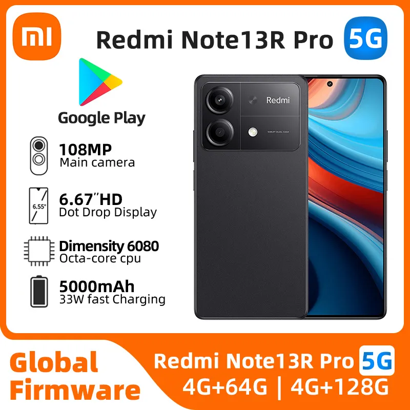 Xiaomi Redmi Note 13R Pro 5G 256GB Dimensity 6080 Ultra 140Hz LCD Display 100MP Triple Camera 5000mAh used phone - Imagen 1