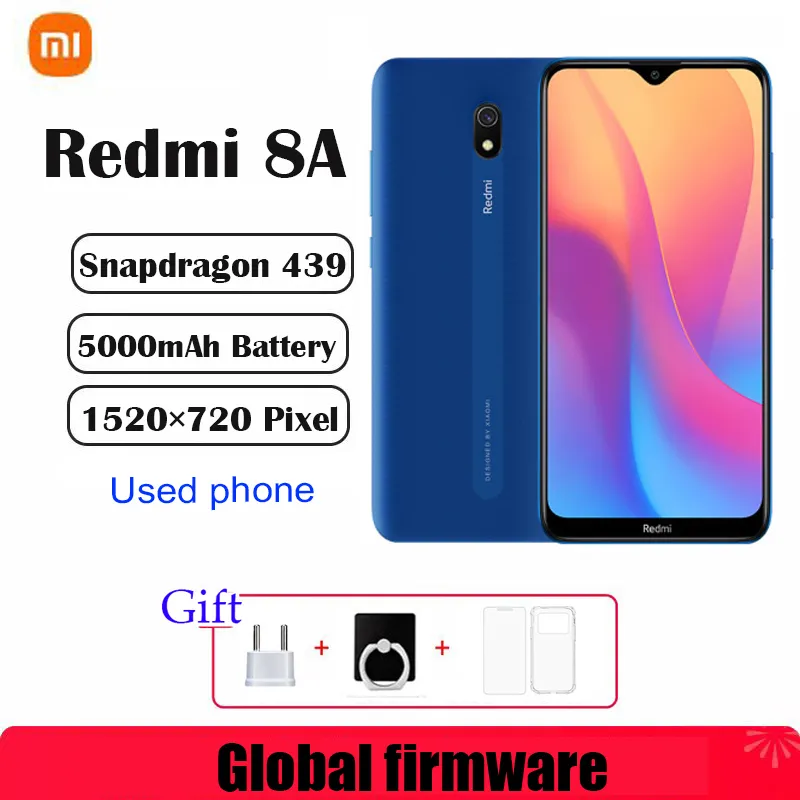 Global firmware Xiaomi Redmi 8A smartphone 4G 64G 5000mAh 6.22inch Snapdargon 439 12MP 18W Facial recognition used phone - Imagen 1