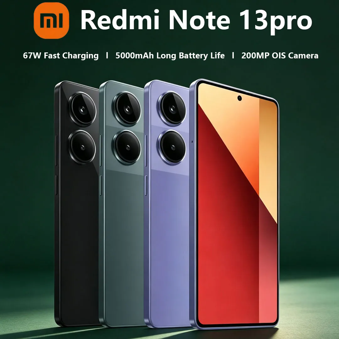 New Xiaomi Redmi Note 13pro 4G Global Smartphone 6.67" 120Hz Screen 200MP 5000mAh 67W Fast Charge Dual-SIM Gaming Mobile Phone - Imagen 1