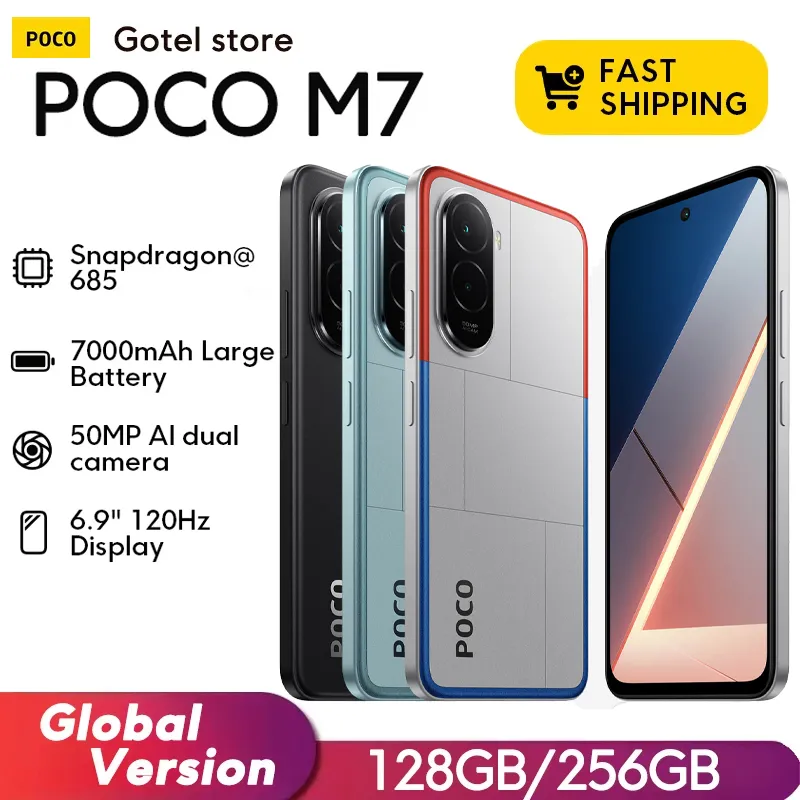 【World Premiere】POCO M7 Global Version Smartphone Snapdragon 685 7000mAh battery Immersive 6.9" FHD+ Display NFC 33W Charging - Imagen 1