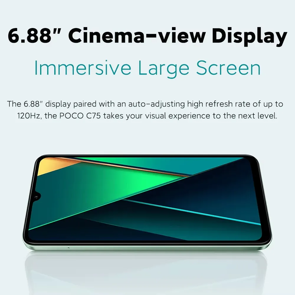 Poco C75  G81-Ultra Xiaomi hyperos 50MP AI dual camera 5160mAh NFC battery 6.88 '120Hz Display - Imagen 5