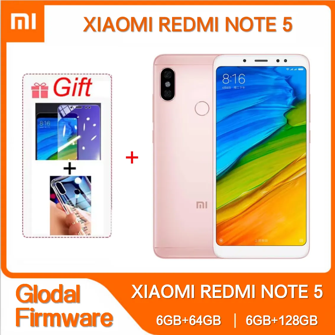 Original Xiaomi Redmi Note 5 6GB 128GB Dual SIM 5.99'' CellPhone 12MP+5MP+13MP Snapdragon 636 Octa-Core 4G Mobile Phone - Imagen 1