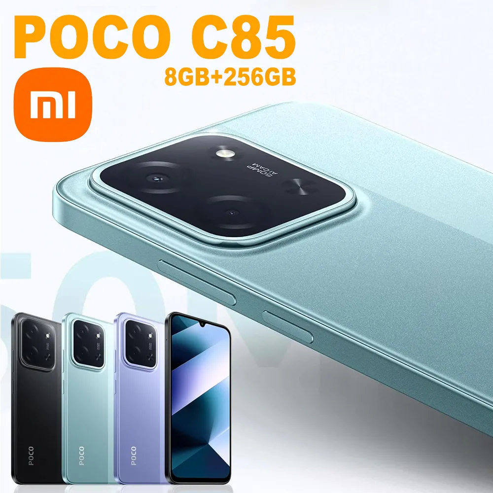 XIAOMI POCO C85 fashion smartphone 8GB+256GB/6000mah battery capacity/side fingerprint/facial recognition/GPS/NFC - Imagen 1