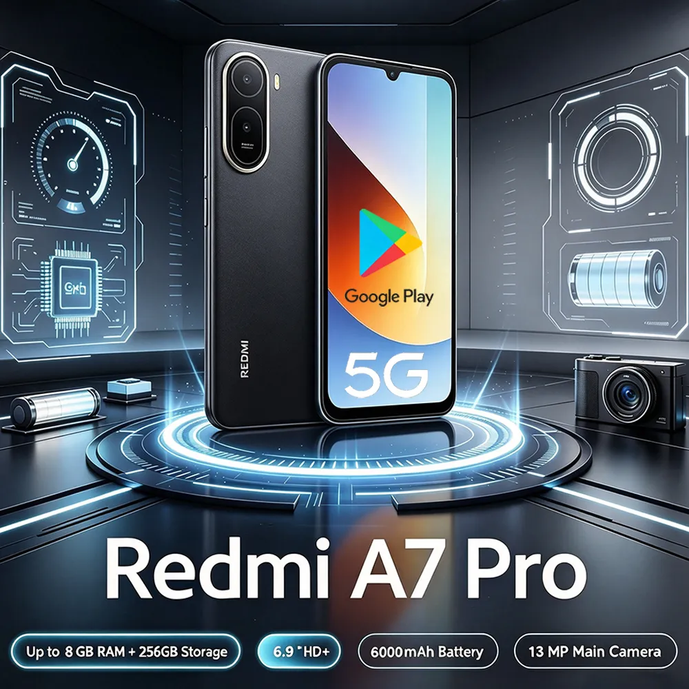 Xiaomi Redmi A7pro 5G Dual SIM Unlocked Smartphone 6.9" 120Hz Screen 8+256GB 6000mAh Battery 2026 Newest Android Mobile Phone - Imagen 1
