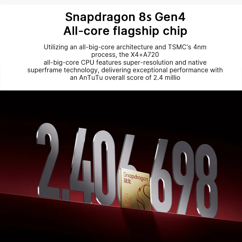Xiaomi Redmi Turbo 4 Pro 5G CN Version Smartphone Snapdragon 8s Gen 4 50MP 7550mAh 90W Charge 1.5K 6.83" Display 120Hz Original - Imagen 4