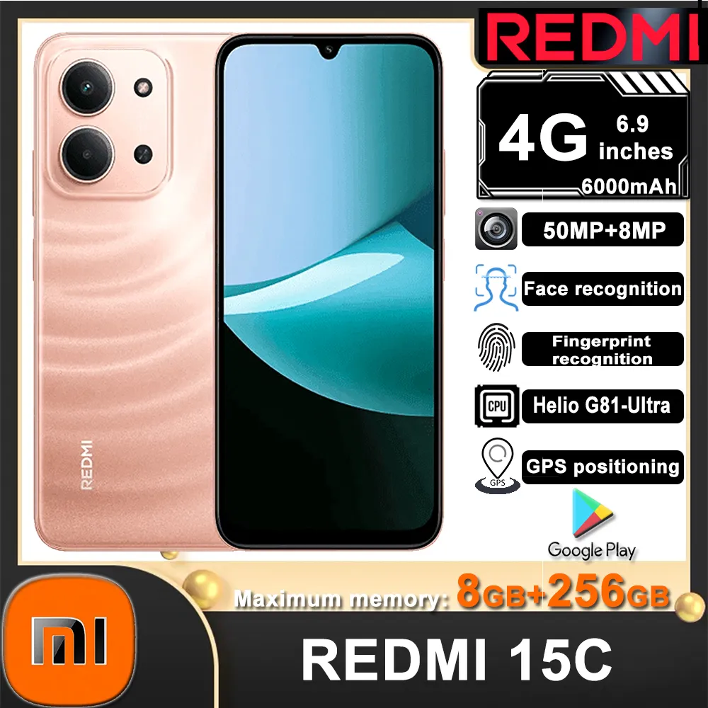 original Xiaomi Redmi 15C fashion smartphone global edition Mediatek Helio G81-Ultra120hz 6.9" point 33w fast charging - Imagen 1