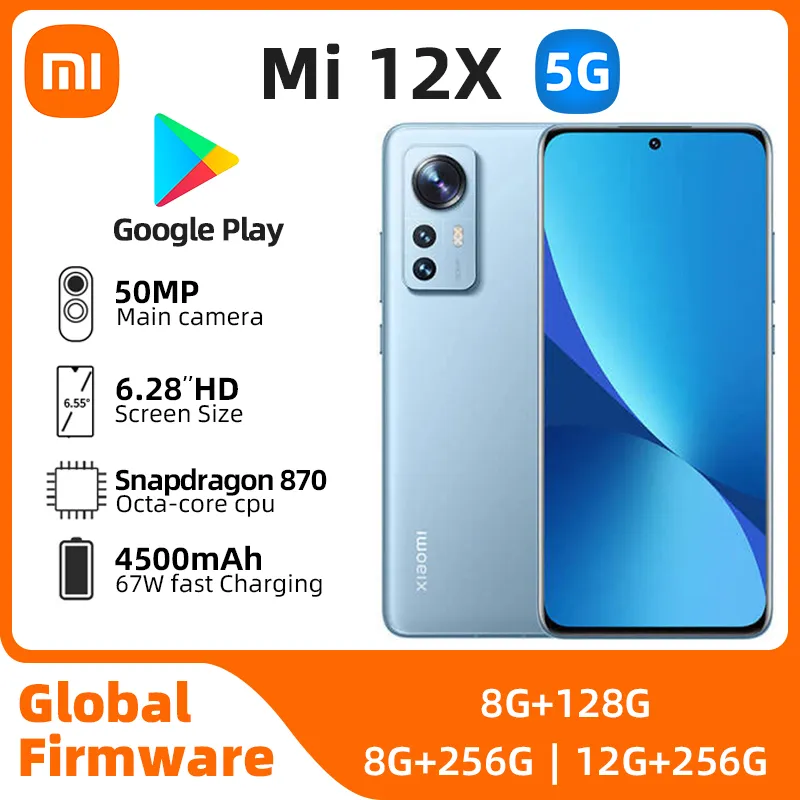 Xiaomi Mi 12x Android 5G Unlocked 6.28 inch 12GB RAM 256GB ROM All Colours in Good Condition Original used phone - Imagen 1