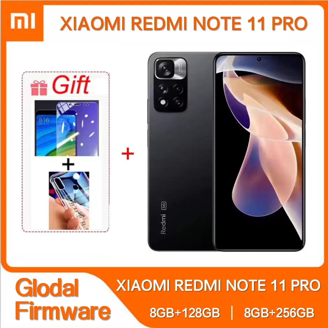 Global Rom Xiaomi Redmi Note 11 Pro 8GB 256GB MTK Helio G96 Octa Core 108MP Camera 120Hz Display NFC 5G Smartphone - Imagen 1