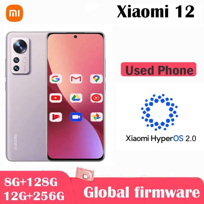 Xiaomi 12 5G Smartphone Hyper OS 2.0Qualcomm Snapdragon 8 Gen1 6.28inchs 50MP 32MP 2340x1080 Android 67W used phone - Imagen 1