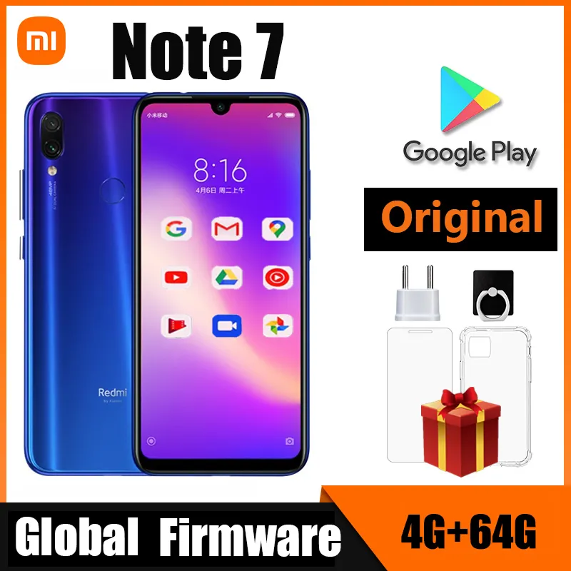 Google rom Xiaomi Redmi Note 7 6G 64G Cellphone Original Smartphone Qualcomm Snapdragon 660AIE - Imagen 1