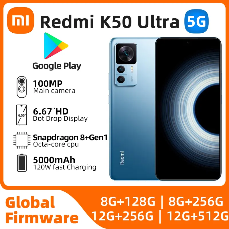 Xiaomi Redmi K50 Ultra 5G 6.67" Smartphone Snapdragon 8+ Gen 1 120W Charger 5000mAh Battery 108MP Camera Chinese rom used phone - Imagen 1