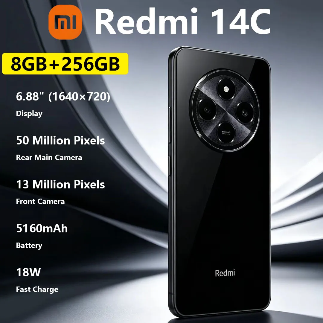 Xiaomi Redmi 14C Mobile Phone 6.88-inch 120Hz High Refresh Screen 5160mAh Battery 50MP Main Camera High-Performance Smartphone - Imagen 1