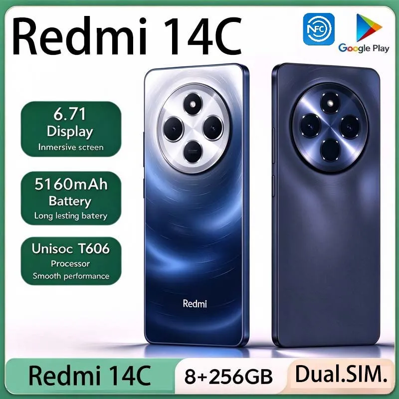 Xiaomi Redmi 14C 5G Unlocked global Smartphone 6.88" 120Hz Screen 8+256GB 5160mAh Battery 50MP Camera, MediaTek Helio G81-Ultra - Imagen 1