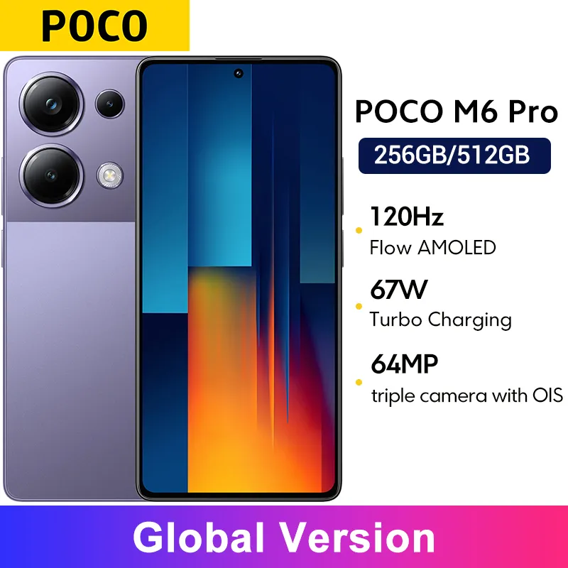 POCO M6 Pro Global Version Helio G99 Ultra 64MP Triple Camera with OIS 67W turbo charging 120Hz Flow AMOLED Display - Imagen 1