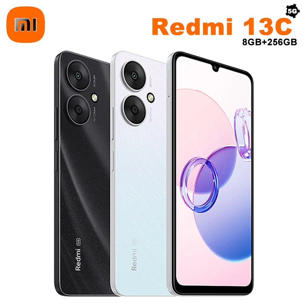 XIAOMI Redmi 13C 8GB/256GB NFC side fingerprint/facial recognition fashion smart music camera 5G mobile phone 50MP rear camera - Imagen 1