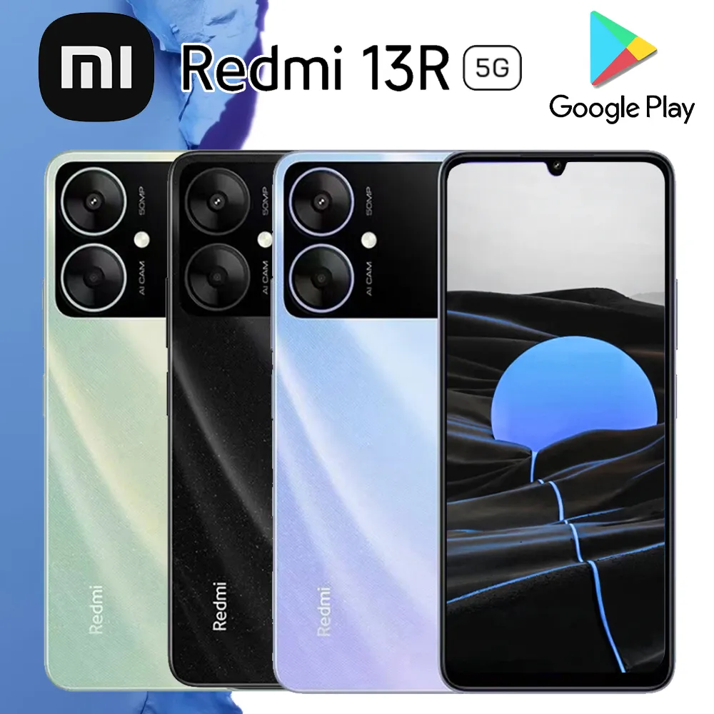 XIAOMI Redmi 13R 5G wired fast charging smartphone/8GB+256GB/5000mAh/50 million pixels camera support 1080P 30fps recording - Imagen 1