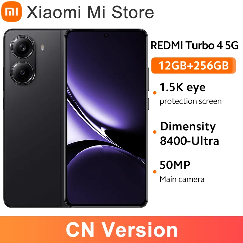Redmi Turbo 4 5G Chinese Version Dimensity 8500-Ultra 50MP Xiaomi HyperOS 6550mAh 1.5K High-Brightness Eye-Care Display - Imagen 1