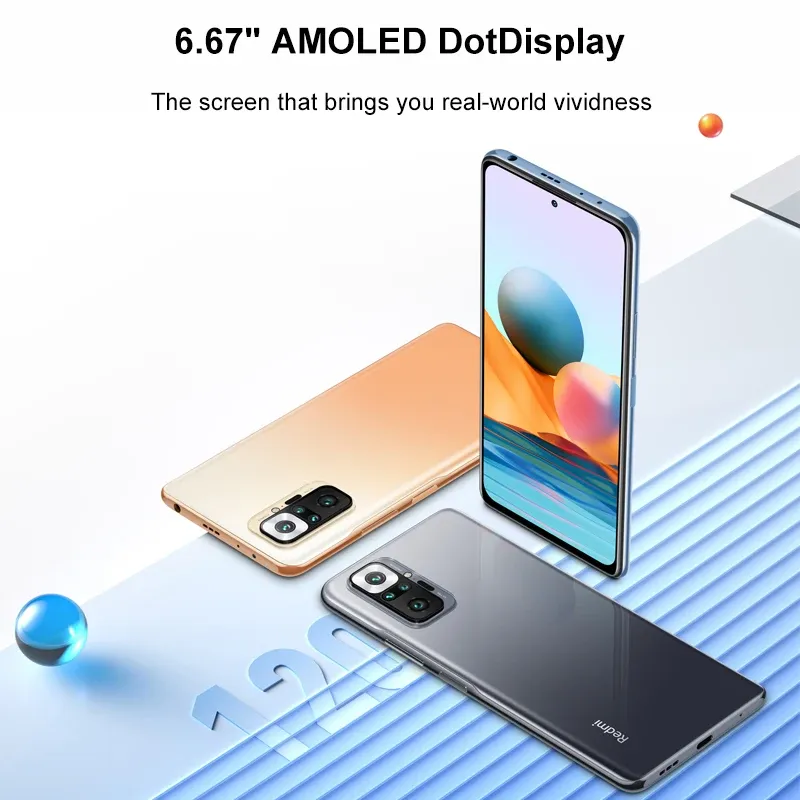 Global Redmi Note 10 Pro 4G 128GB Snapdragon 732G 6.67" DotDisplay 108MP+16MP Camera 33W 5020mAh Battery Used Phone - Imagen 4