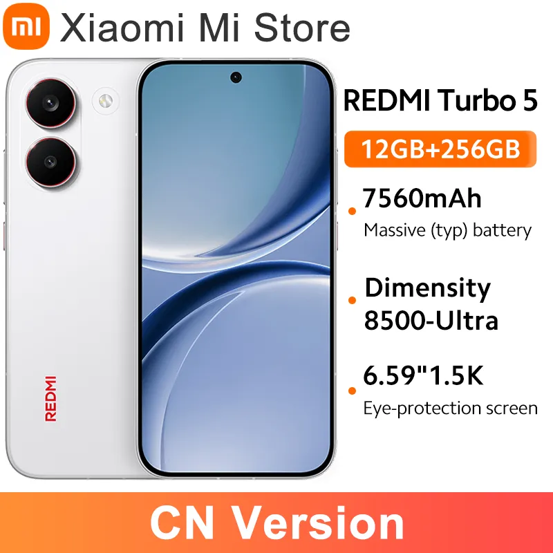 Redmi Turbo 5 Chinese Version 6.59” Dimensity 8500-Ultra 50MP Sony Camera 5600mAh 100W Charging IP69K Mobile phone - Imagen 1