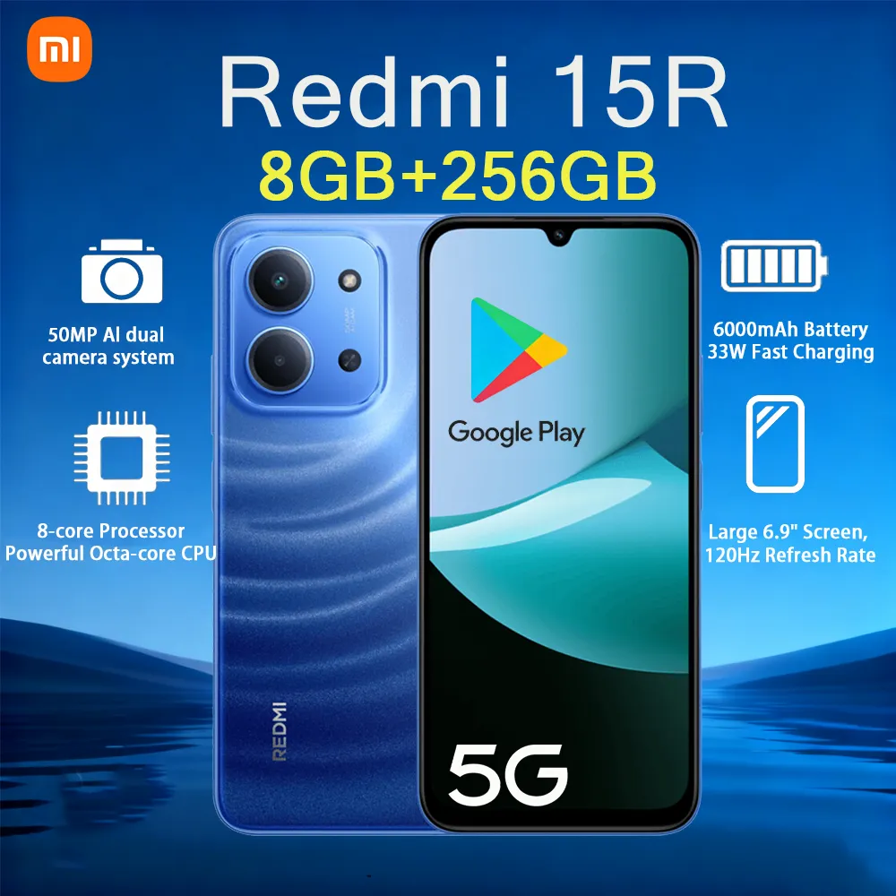 Xiaomi Redmi 15R Unlocked Android 5G Phone | 6.9 Inch 120Hz LCD, 13MP Cam, 6000mAh Battery, 33W Fast Charging, Dual SIM Dual - Imagen 1