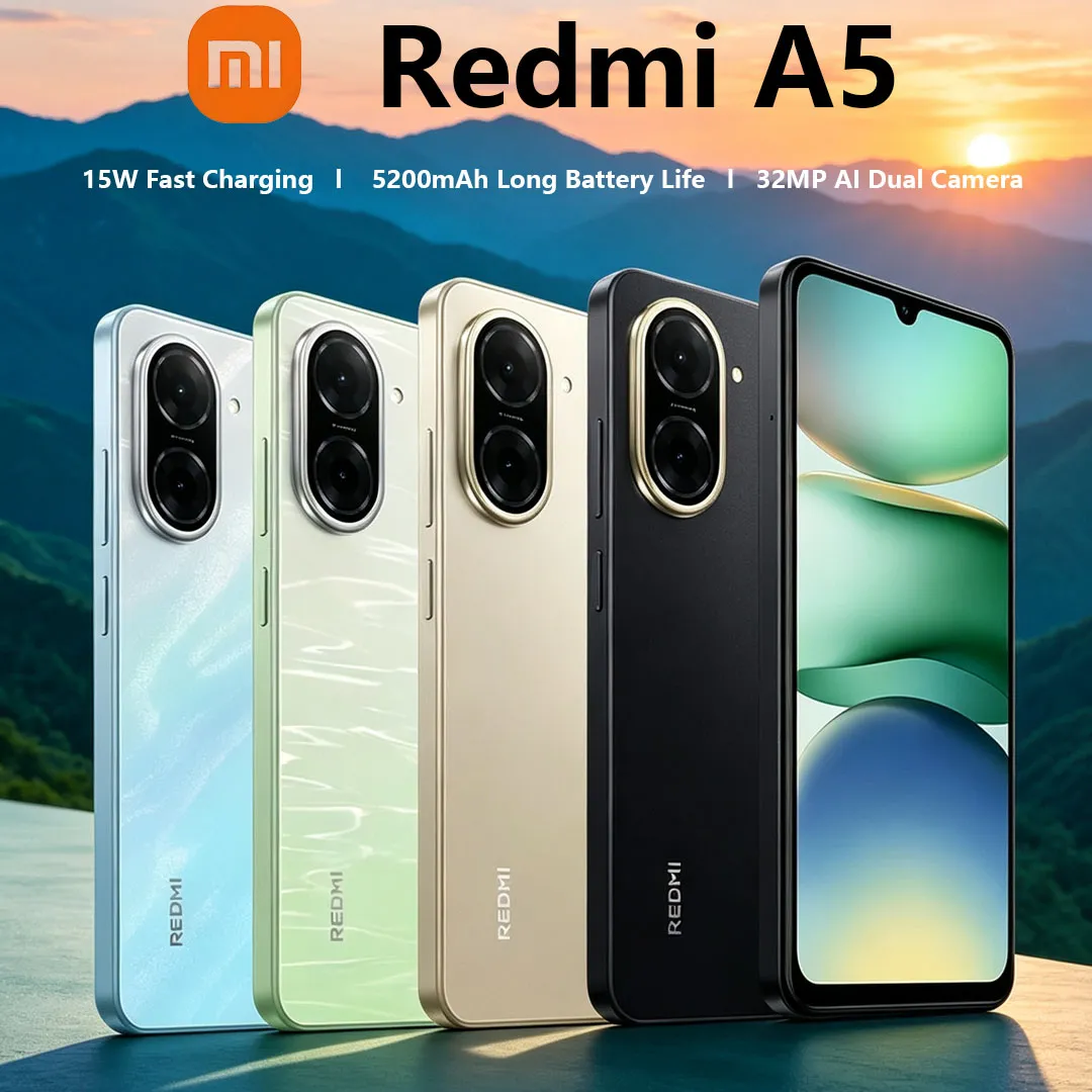 Xiaomi Redmi A5 4G Smartphone New 6.88" 120Hz Display 32MP AI Camera 5200mAh 15W Fast Charge Dual-SIM Global Mobile Phone - Imagen 1