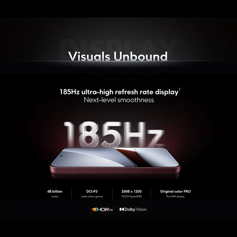 POCO F9 Ultra Global Version Smartphone Snapdragon 8 Elite Gen 5 200MP 6.9" 185Hz display 8050mAh battery - Imagen 6
