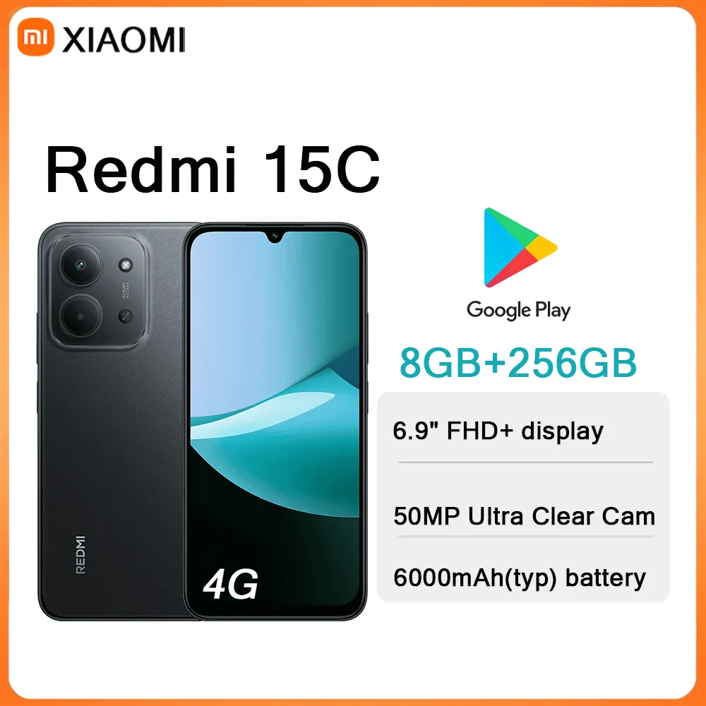 Xiaomi Redmi 15C 8GB+256GB Ultra-slim Android Phone 6000mAh Battery Fingerprint Facial Recognition Smartphone New Arrival - Imagen 1