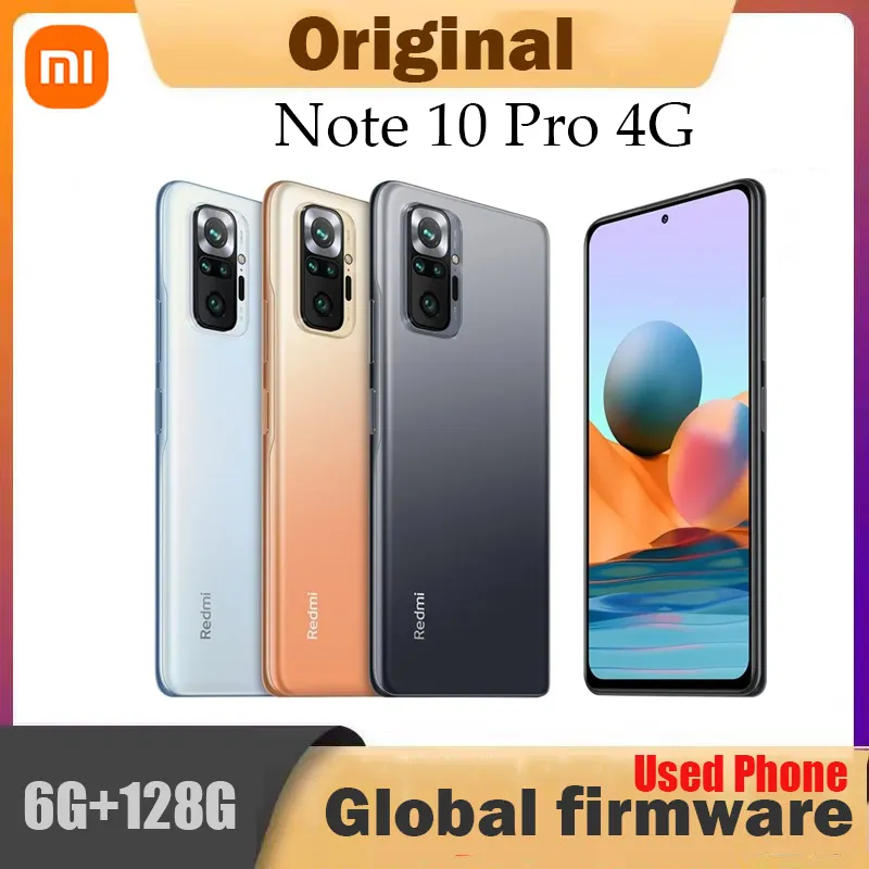 Global Redmi Note 10 Pro 4G 128GB Snapdragon 732G 6.67" DotDisplay 108MP+16MP Camera 33W 5020mAh Battery Used Phone - Imagen 1