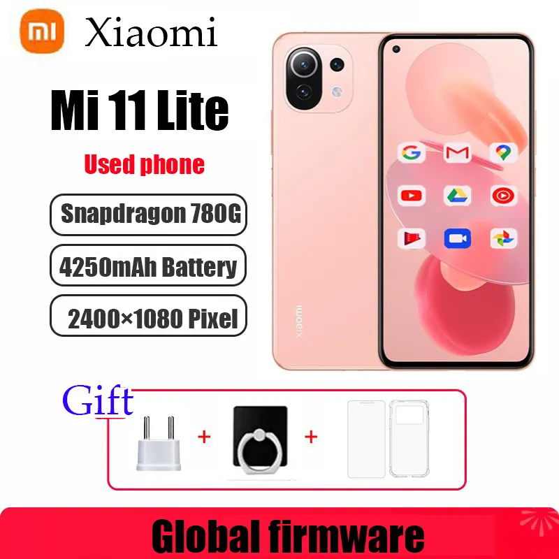 Global Firmware Xiaomi Mi 11 Lite Smartphone  Snapdragon 780G  5G  AMOLED64MP Full Screen 90HZ Used Phone - Imagen 1