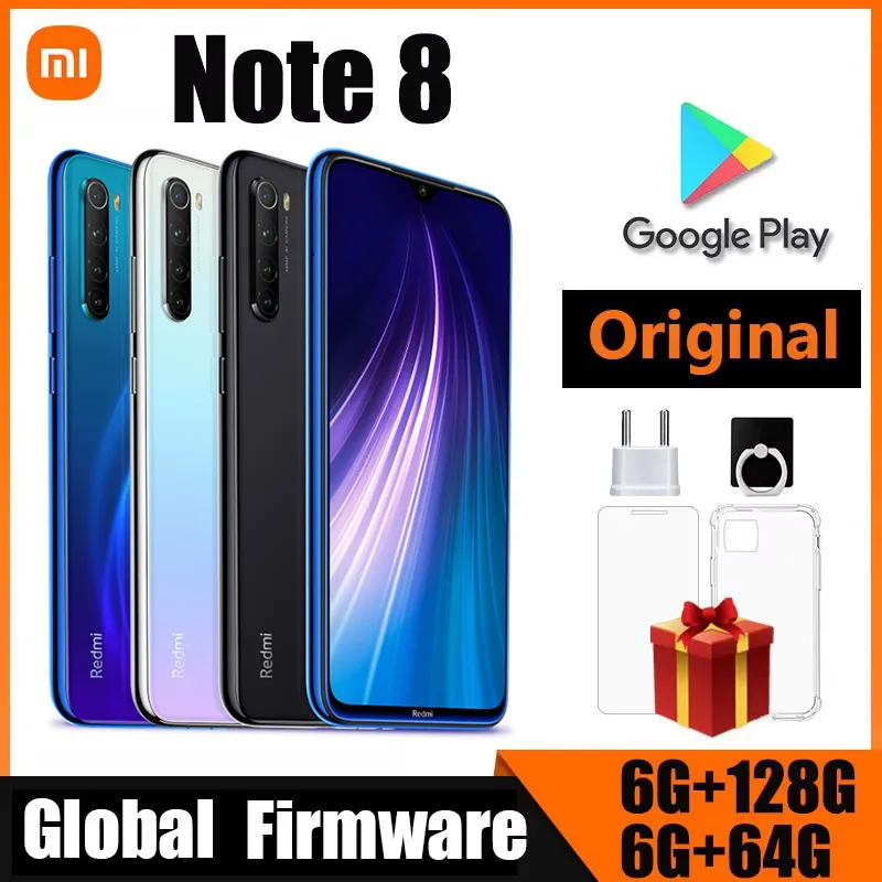 Original Xiaomi Redmi Note 8 Cell Phone Snapdragon 665 48MP Rear Camera 18W QC Fast Charge Global Rom Smartphone - Imagen 1