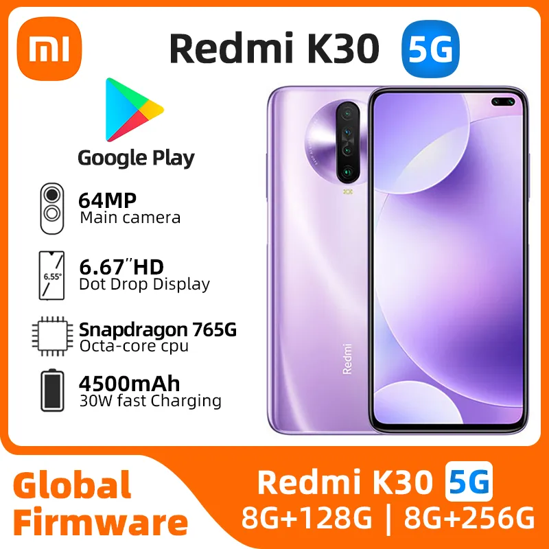 xiaomi redmi k30 5G Android Unlocked 6.67 inch 8GB RAM 256GB ROM All Colours in Good Condition Original used phone - Imagen 1