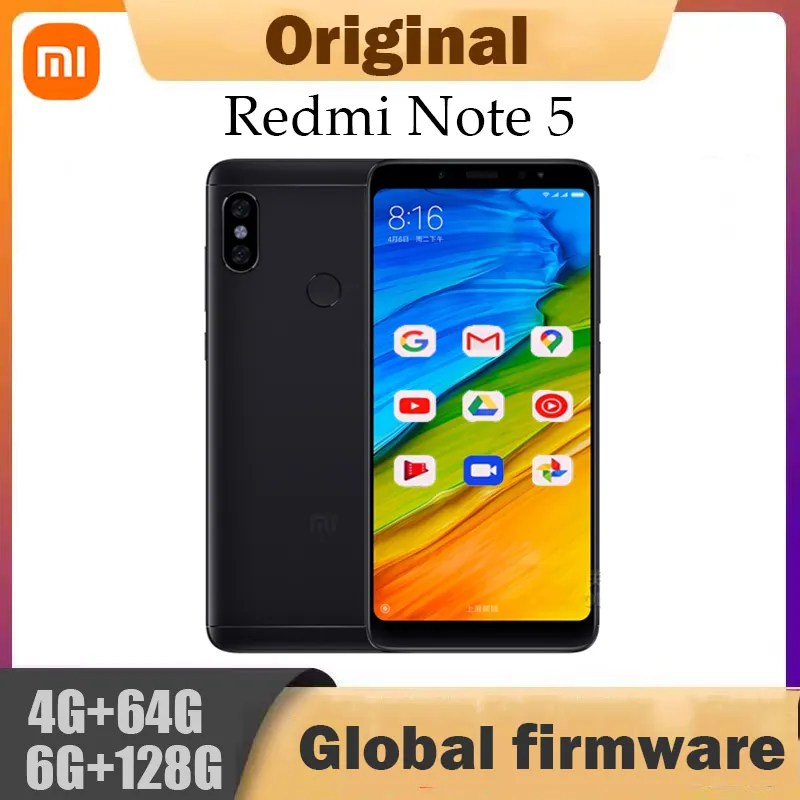 Global Firmware Xiaomi Redmi Note 5 Smartphone Snapdragon 636 13.0MP Camera 5.99 Inch  4000mAh  2160x1080  Used Phone - Imagen 1