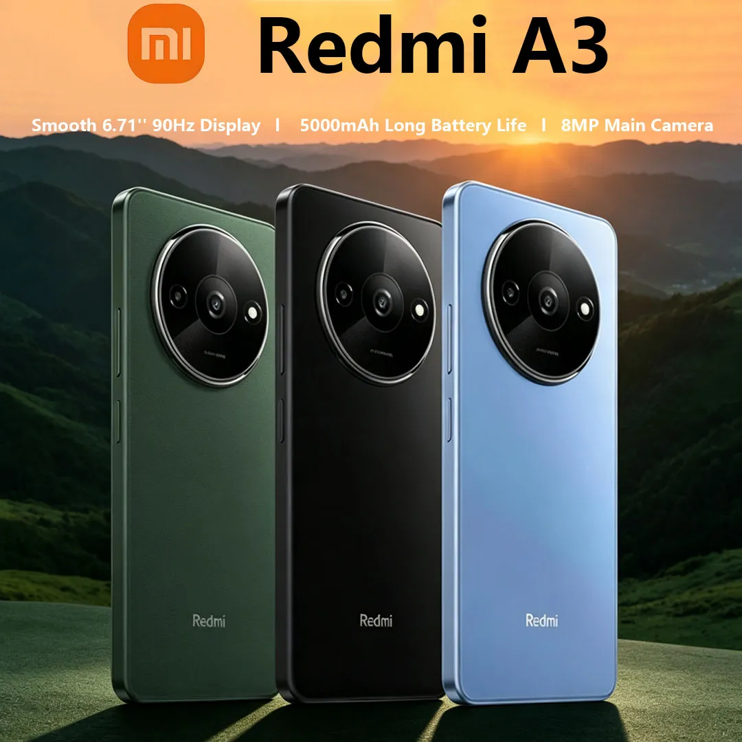 New Xiaomi Redmi A3 4G Global Version Mobile Phone 6.71" 90Hz HD+ Display 5000mAh Battery 8MP Camera Dual-SIM Budget Smartphone - Imagen 1