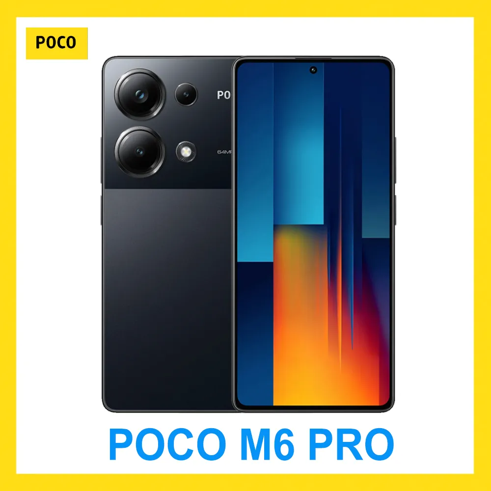 POCO M6 pro 4G Thin Smartphone 12GB+512GB Large Memory 5000mAh Battery 64MP+8MP+2MP Camera Mobile Phone - Imagen 1