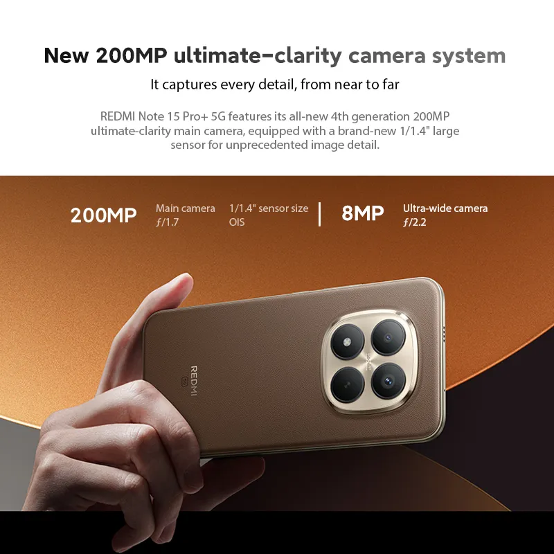 Xiaomi Redmi Note 15 Pro+ 5G Global Version Snapdragon® 7s Gen 4 NFC 6.83" CrystalRes AMOLED display 6500mAh - Imagen 2