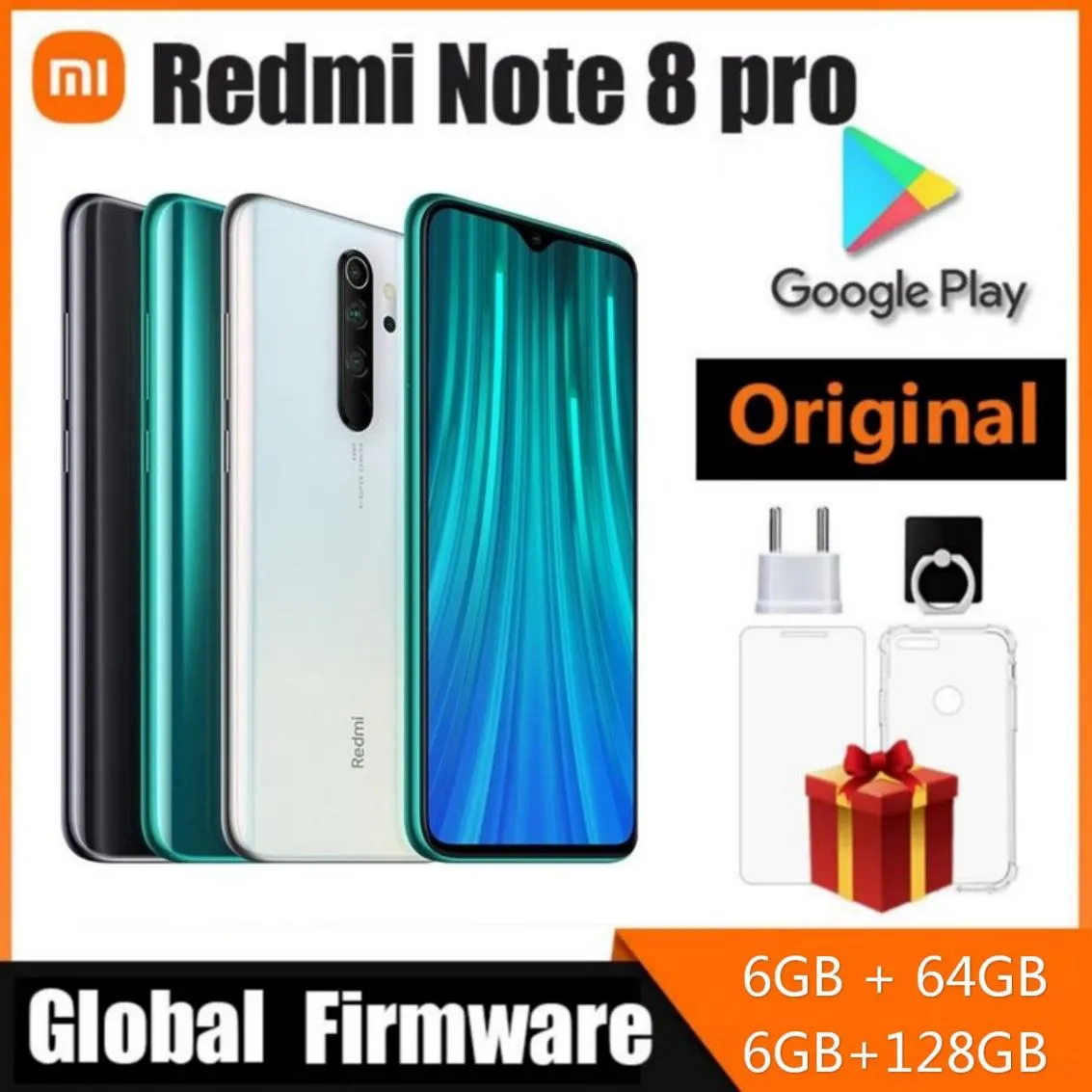 4G Smartphone Xiaomi Redmi Note 8 Pro 6GB 64GB/128GB Android Cell Phones Mobil Phone Dual SIM Cellphone Global ROM - Imagen 2