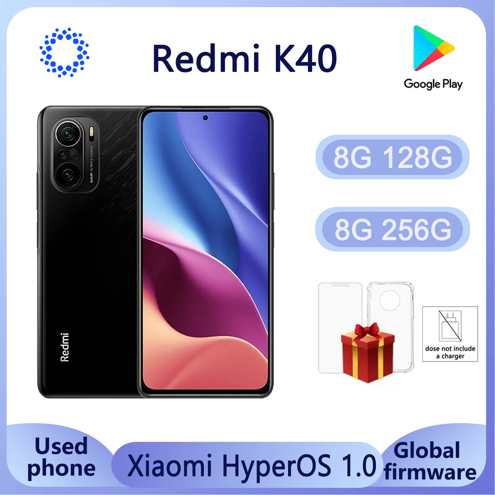 Xiaomi Redmi K40 5G Smartphone CPU Qualcomm Snapdragon 870 Clular phone 48MP Camera original used phones no charger - Imagen 1
