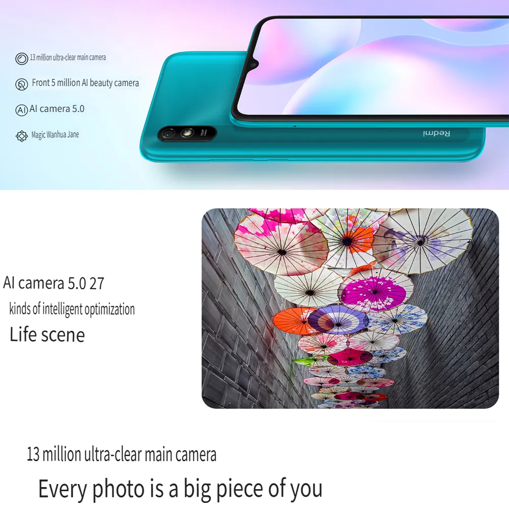 XIAOMI/REDMI 9A brand new smart phone 6GB+128GB RAM/built-in 5000mAh/side fingerprint recognition/facial recognition/GPS - Imagen 5