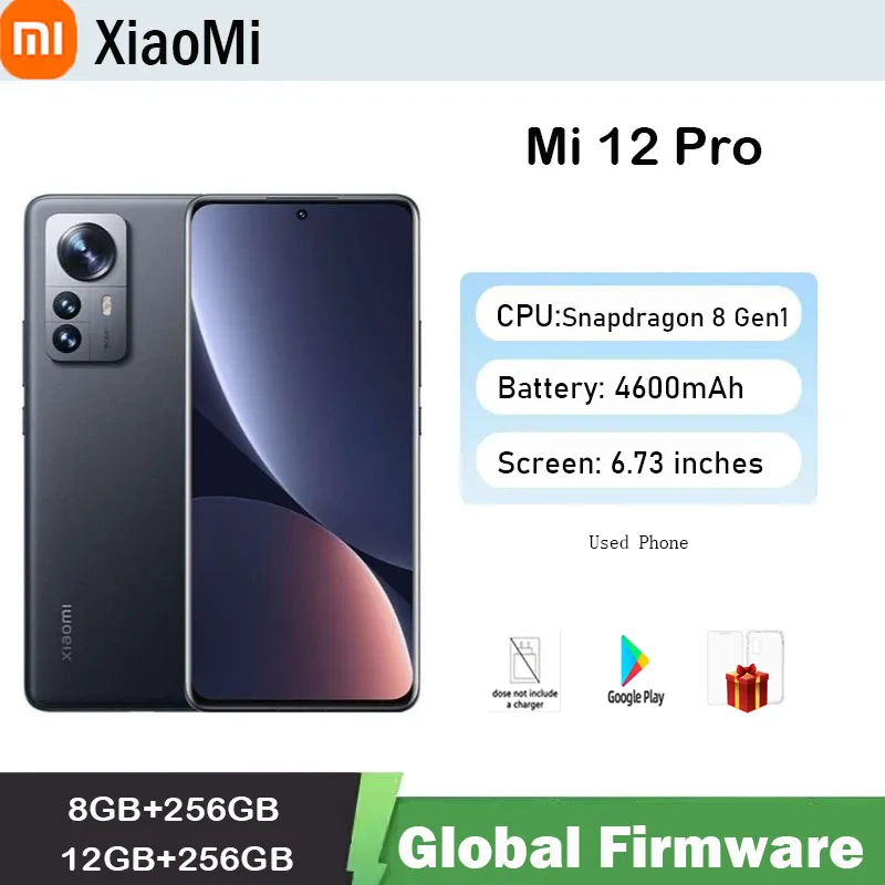 Xiaomi 12 Pro Global Firmware 5G Smartphone Snapdragon 8Gen1 50MP 3200x1440px Android 6.73" Wireless  Used phone - Imagen 1