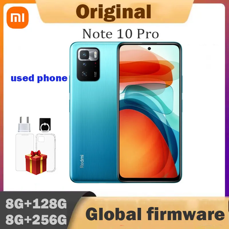 Global Rom Xiaomi Redmi Note 10 Pro 5G smartphone 6.5inch 2400x1080pixel used phone - Imagen 1