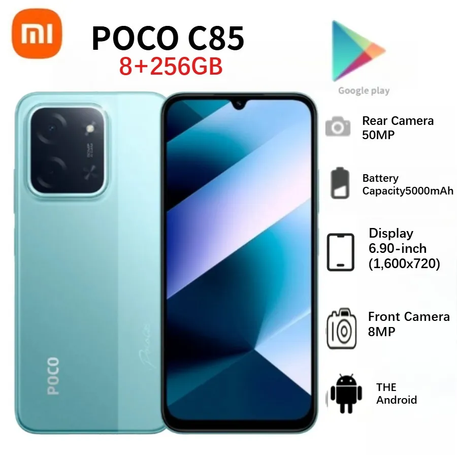 PPoco C85 Smartphone 6.5' HD+ Display 8GB RAM 256GB Storage Mediatek Helio G81 Chipset Dual 48MP Camera - Imagen 2