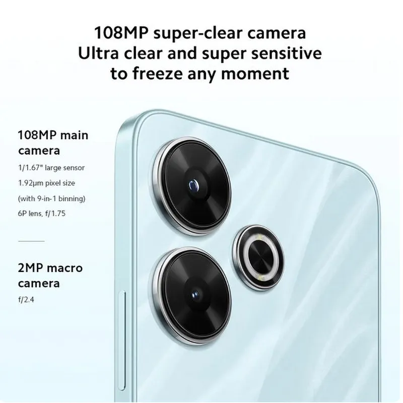 Global Version Xiaomi Redmi 13 Smartphone 108MP super clear camera MediaTek Helio G91 Ultra 33W fast charging 5030mAh battery - Imagen 4