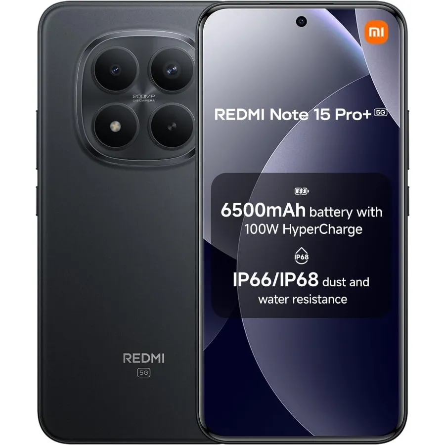 Redmi Note 15 Pro+ Plus 5G Ai Compatible with Tmobile Mint Tello and Global (256GB + 8GB) NFC 6.83" 120Hz 200MP Ultra Camera Mo - Imagen 1