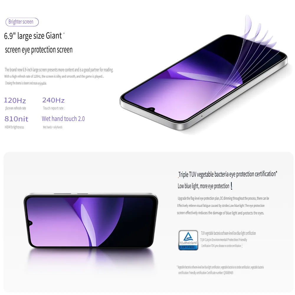 XIAOMI/REDMI 15R original smart thin and thin 5G mobile phone 13 million pixels high-definition main camera 8GB+256GBn memory/60 - Imagen 4