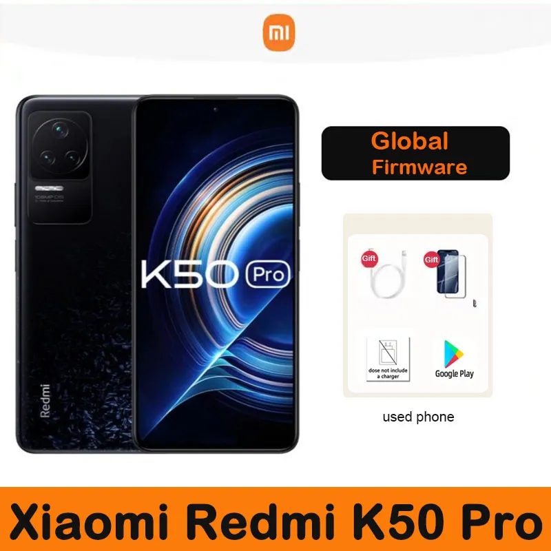 Global firmware Xiaomi Redmi K50 Pro 5G Google Store MTK Dimensity 9000 Global 2K OLED Fast Charging 108MP OIS Camera used phone - Imagen 1