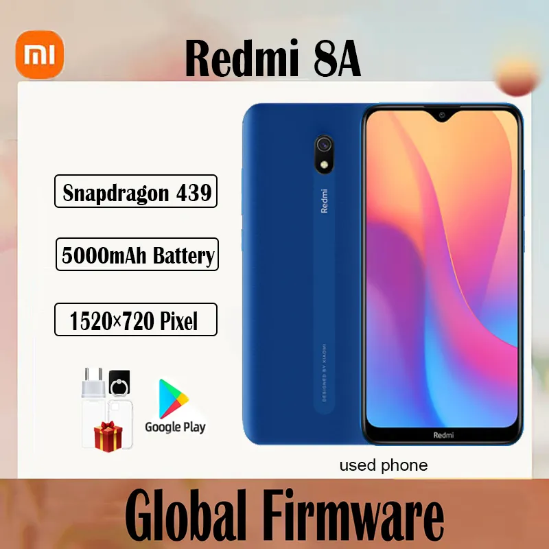 Global firmware Xiaomi Redmi 8A smartphone5000mAh 6.22inch  4G 64G Snapdargon 439 12MP 18W Facial recognition used phone - Imagen 1