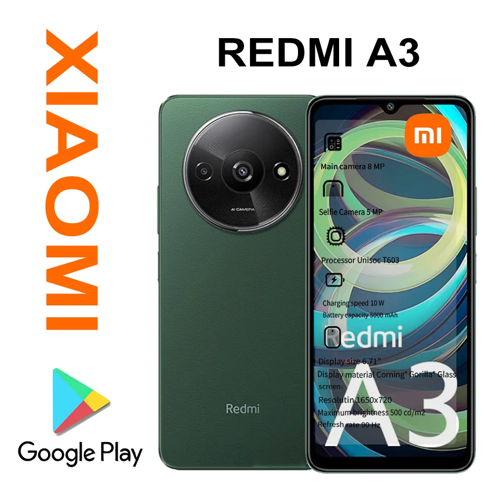 XIAOMI/REDMI A3 6.71-inch water drop screen smartphone with 90Hz refresh rate HD+ (1650×720) pixels 4GB+128GBn memory 5000 mAh - Imagen 3